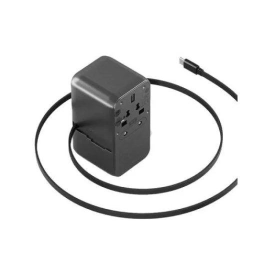 Energea Travelworld Adapter Gan85 With 80Cm Type-C Cable, 3C1A 85W - Gunmetal